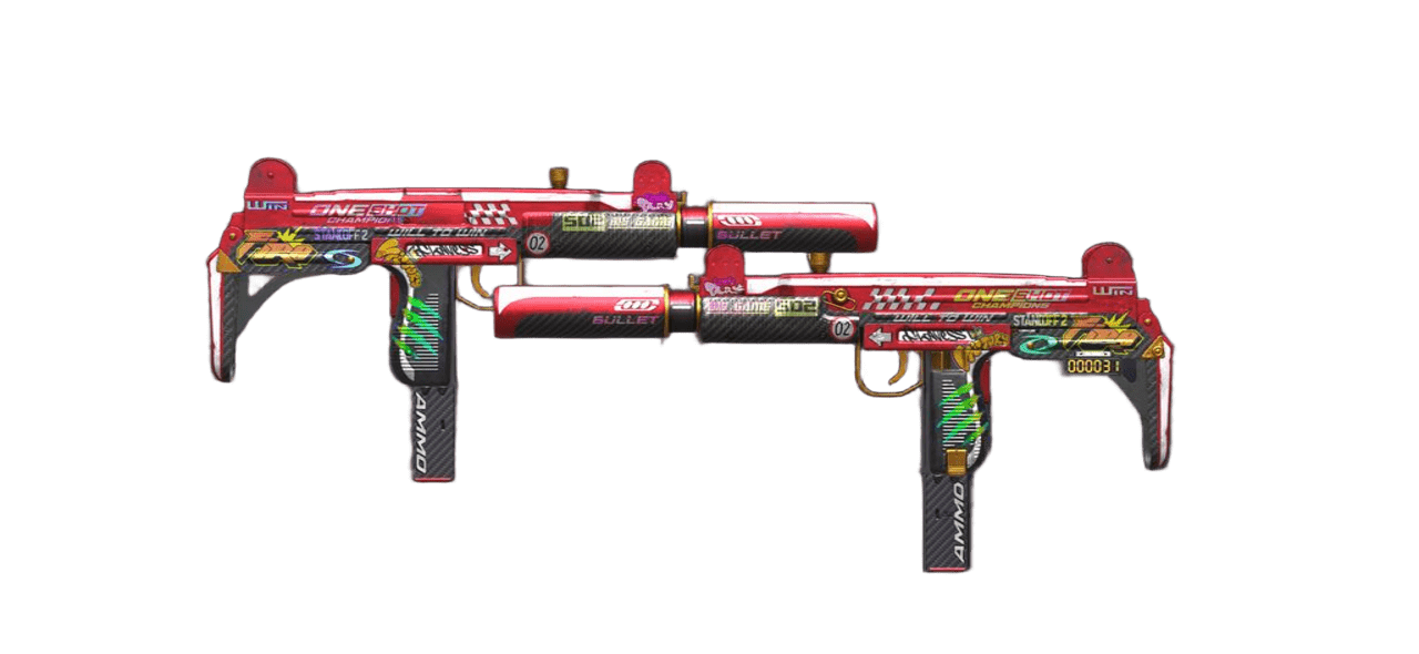 AKIMBO UZI "OVERDRIVE RED"